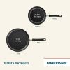 2-Piece Easy Clean Aluminum Non-Stick Frying Pan/Fry Pan/Skillet, Black