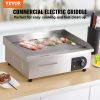 VEVOR Commercial Electric Griddle, 21", 1600W Countertop Flat Top Grill, Stainless Steel Teppanyaki Grill