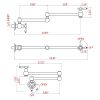 Pot Filler Faucet Wall Mount,with Double Joint Swing Arms Matte Black