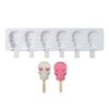 1pc 6 Skull Ice Cream Silicone Mold; Ice Mold 14.2*4.37inch