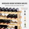 VEVOR 72 Bottle Stackable Modular Wine Rack Bamboo Wood Display Shelf 8-Tier