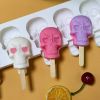 1pc 6 Skull Ice Cream Silicone Mold; Ice Mold 14.2*4.37inch