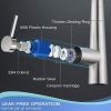 [Not Allowed to Sell on Amazon] Handle & Pull Down Brass Faucets Stainless Steel Brushed Sprayer Kitchen Sink High Arc