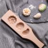 Wooden Moon Cake Mold Wagashi Snow Skin Mooncake Mold DIY Rice Cake Baking Mold 3D Lotus 15-30g
