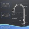 [Not Allowed to Sell on Amazon] Handle & Pull Down Brass Faucets Stainless Steel Brushed Sprayer Kitchen Sink High Arc
