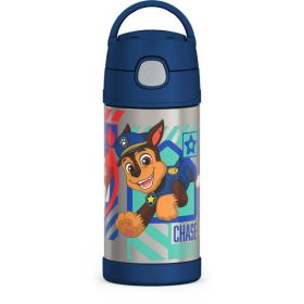 Thermos Kids Stainless Steel Vacuum Insulated Funtainer Straw Water Bottle, Paw Patrol, 12 fl oz