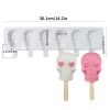 1pc 6 Skull Ice Cream Silicone Mold; Ice Mold 14.2*4.37inch