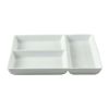 Better Homes & Gardens White Porcelain Rectangular Divided Tray, 9 x 10