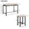 U_STYLE Dining Set, Bar Set, Dining Table with 4 Chairs,5 Piece, with Counter and Pub Height