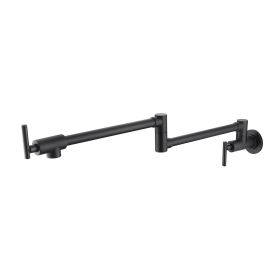 Pot faucet wall-mounted faucet (Matte black)