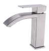 Single lever waterfall bathroom sink faucet