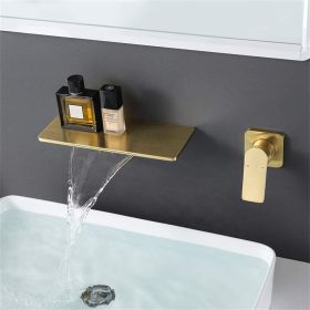 Wall-mounted washbasin faucet with handle