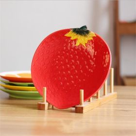 Household Ceramic Plate Creative Fruit 8 Inch (Option: Strawberry plate)