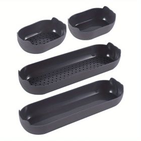 4pcs Set Silicone Cake Pan Mold High Temperature Baking Kitchen Tools Steamed Bread Toast Bread Baguette Oven Baking Pan Mold (Items: Bread Mold, Color: Dark Gray)