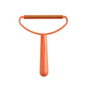 1pc Remover Fluff Lint Brush Clothes Fabric Hair Pet Shaver Dust Magic Cleaner (Color: orange)