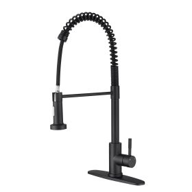 Kitchen Faucet with Pull Out Spraye (Color: Matte Black)