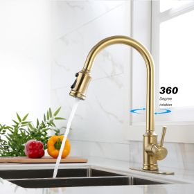 Touch Kitchen Faucet with Pull Down Sprayer (Color: as Pic)