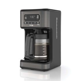 14 Cup Programmable Coffee Maker, Dark Stainless Steel (Finish: dark stainless steel)