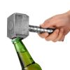 1PC Silver Beer Bottle Openers Multifunction Hammer Of Thor Shaped Beer Bottle Opener With Long Handle Bottler Metal Opener Beer