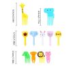 10PCS Cute Fruit Fork; Reusable Mini Animal Forks; Food; Cakes; Snacks; Fruit Decorations; Suitable For Children