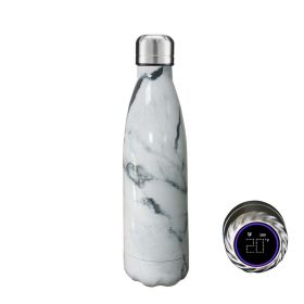 Aquaala UV Water Bottle With Temp Cap (Color: GRAY MARBLE # 6)